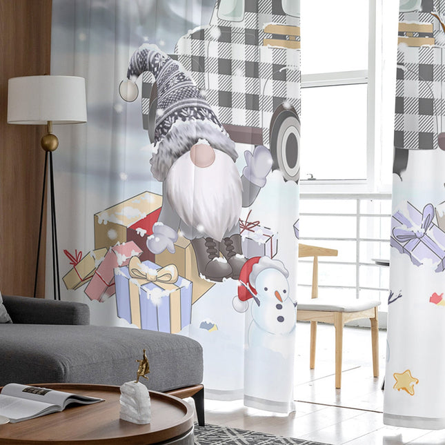 Let julegardin med nisser motiv