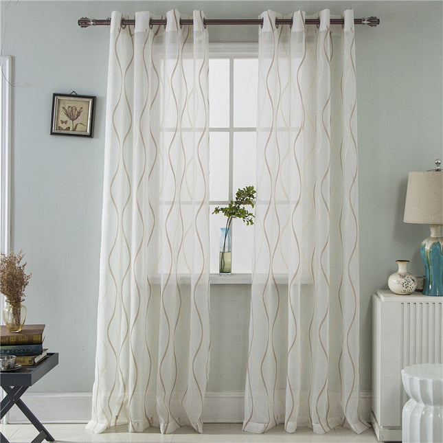 Let gardin med bølget mønster