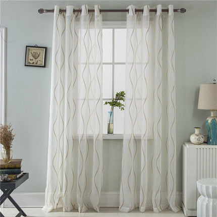 Let gardin med bølget mønster