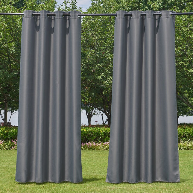 Udendørs gardin til terrasse med ringe