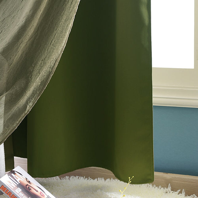 Dobbeltlags gardin med voile til soveværelse