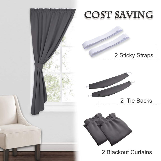 Selvklæbende mørklægningsgardin til små vinduer