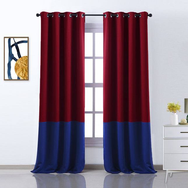 Tofarvet mørklægningsgardin med moderne design