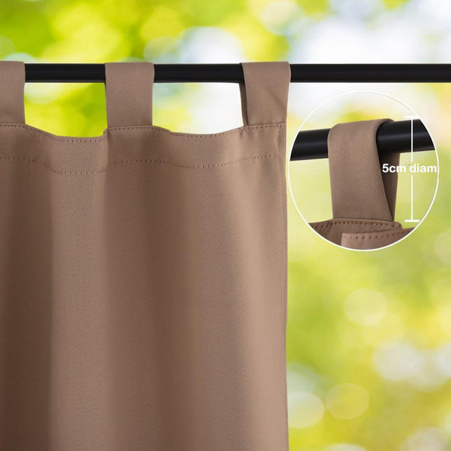 Kastanjebrunt vandtæt udendørs gardin