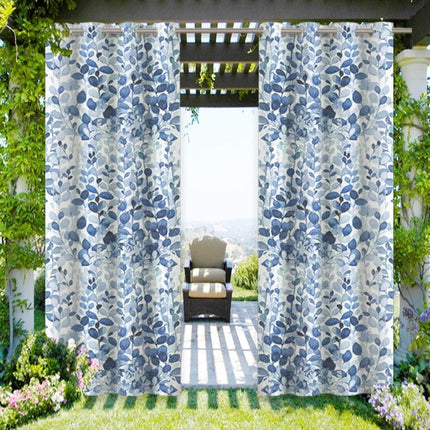 Dekorativt gardin med moderne bladdesign