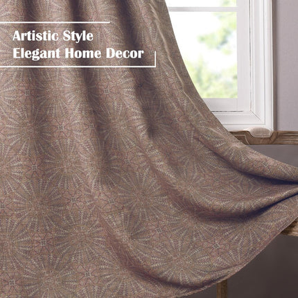 Mønstret mørklægningsgardin i vintage stil