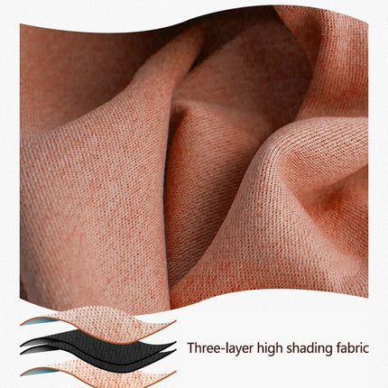 Ferskenfarvet gardin med smart velcrolukning