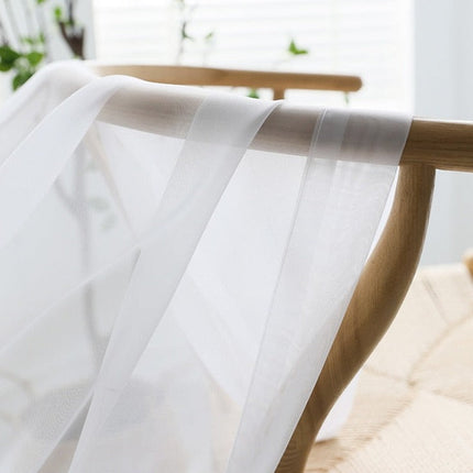 Klassisk hvidt gennemsigtigt gardin til stue