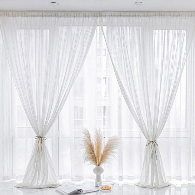 Let gardin med velcro og striber