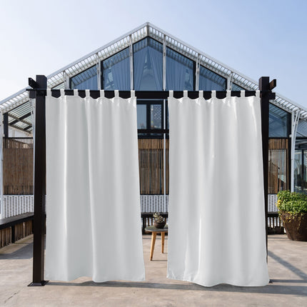 Havegardin med stropper til pergola