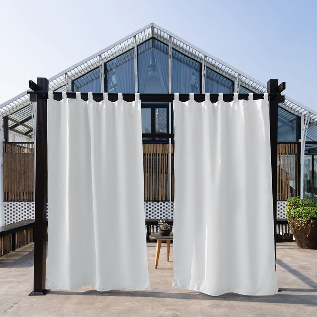 Havegardin med stropper til pergola