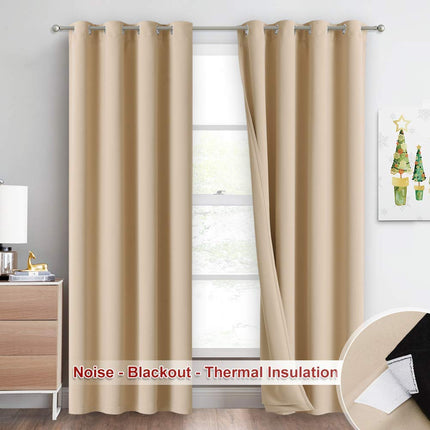 Termisk og lydisolerende mørklægningsgardin