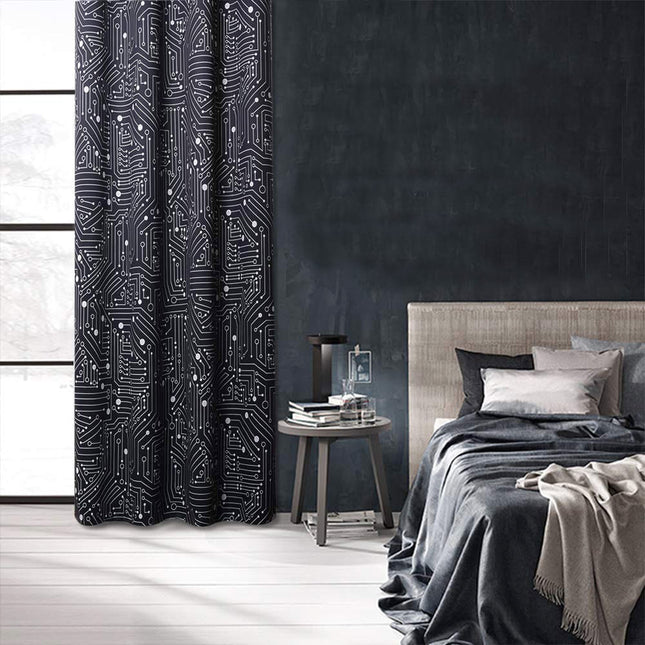 Gardin med printplade mønster