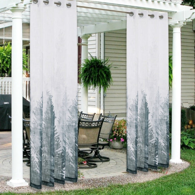 Let udendørs gardin med skovmotiv