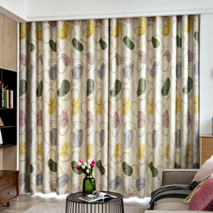 Gardin med grønt og lime mønster