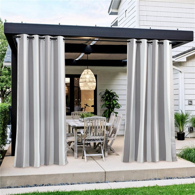 Bredstribet udendørs gardin til pergola