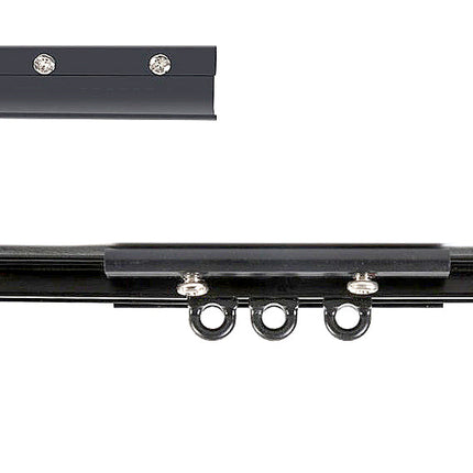 Sort gardinskinne til nem loftmontering