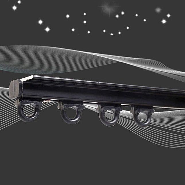 Sort gardinskinne til nem loftmontering