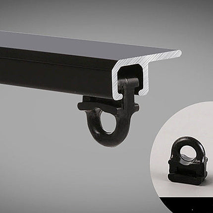 Sort gardinskinne til nem loftmontering