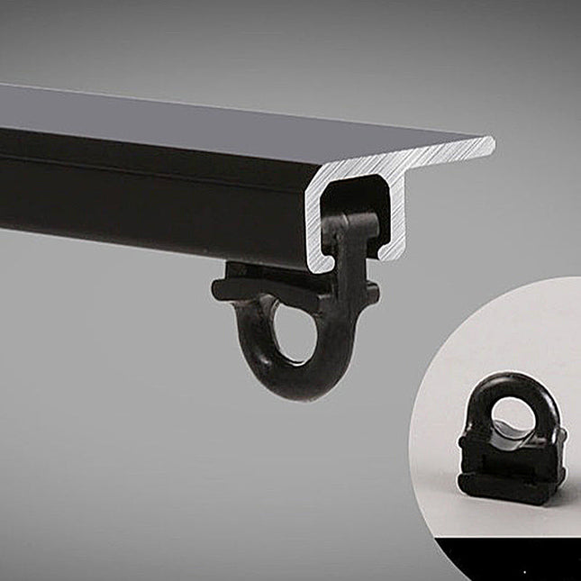 Sort gardinskinne til nem loftmontering