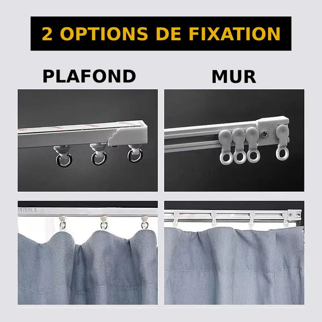 Selvklæbende gardinskinne uden boring