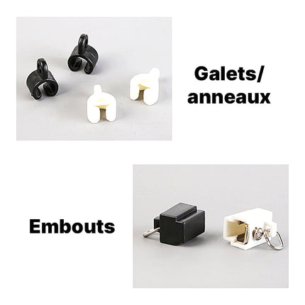 Fleksibel gardinskinne til loftmontering i hvid