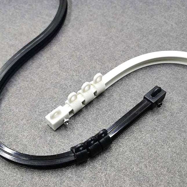 Bøjelig gardinskinne til skæve vinkler