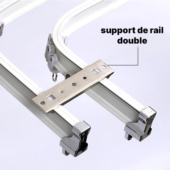 Fleksibel gardinskinne til loft og væg