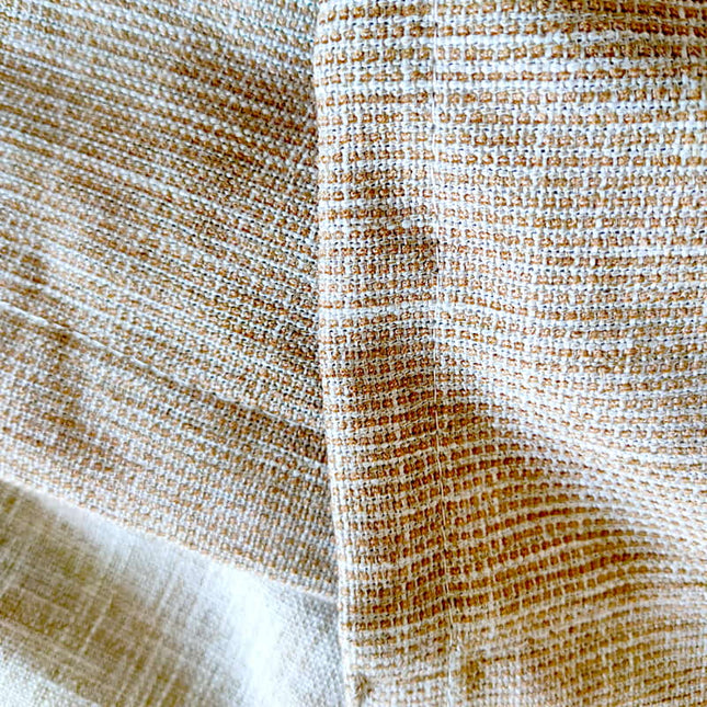 Tofarvet gardin i beige og brun