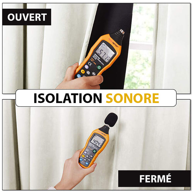 Hvidt velour mørklægningsgardin med termisk foring