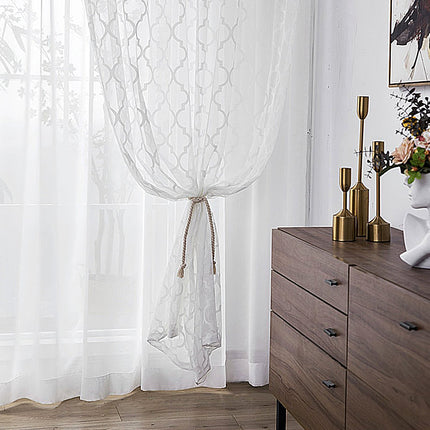 Transparent gardin med marokkansk mønster