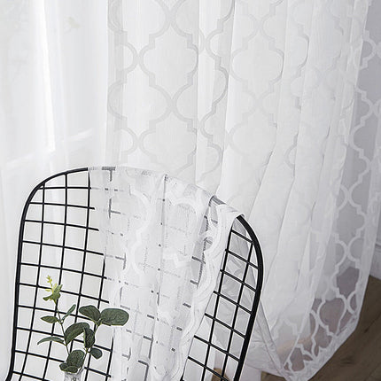 Transparent gardin med marokkansk mønster