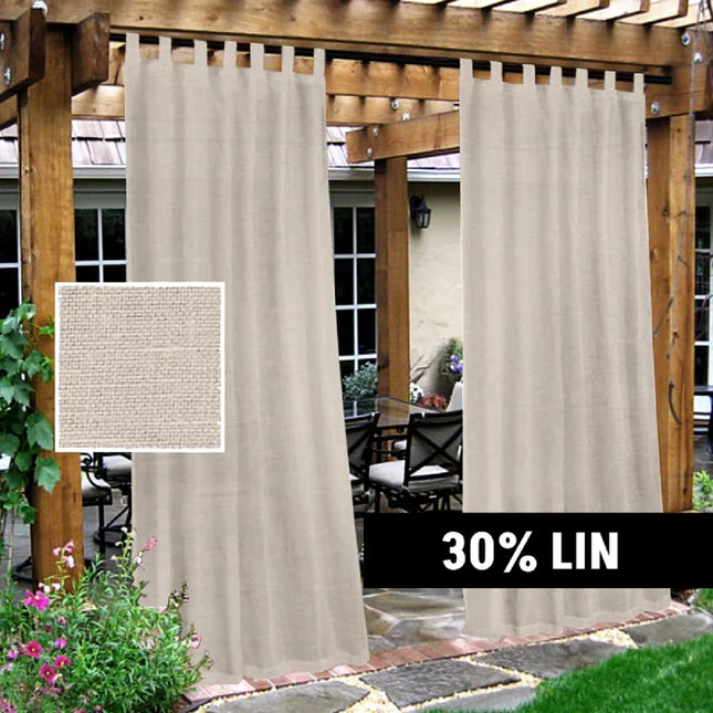 Gardin i hørlook til udestue