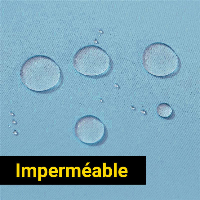 Lyseblåt vandafvisende gardin til udendørs