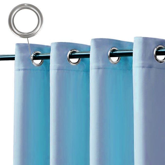 Lyseblåt vandafvisende gardin til udendørs