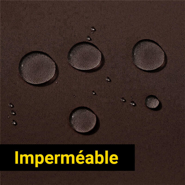 Chokoladebrunt udendørs gardin til terrasse