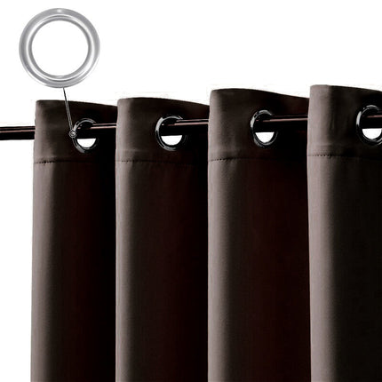 Chokoladebrunt udendørs gardin til terrasse