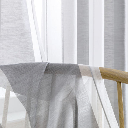 Moderne stribet gennemsigtigt gardin til stue