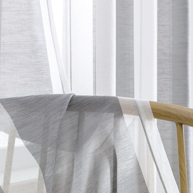 Moderne stribet gennemsigtigt gardin til stue