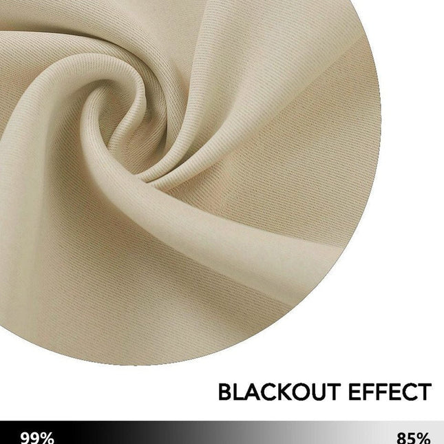 Klassisk beige mørklægningsgardin i stof
