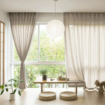 Let gardin beige med kant