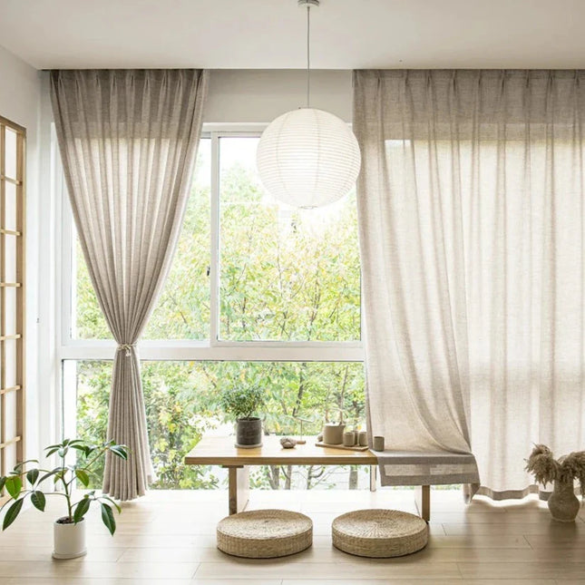 Let gardin beige med kant