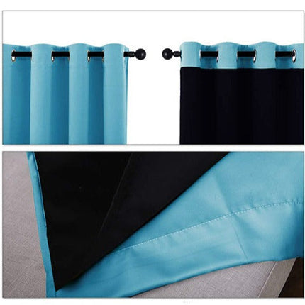 Lyseblåt termisk mørklægningsgardin