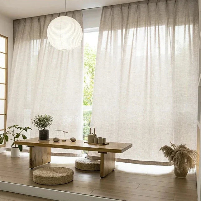 Let gardin beige med kant