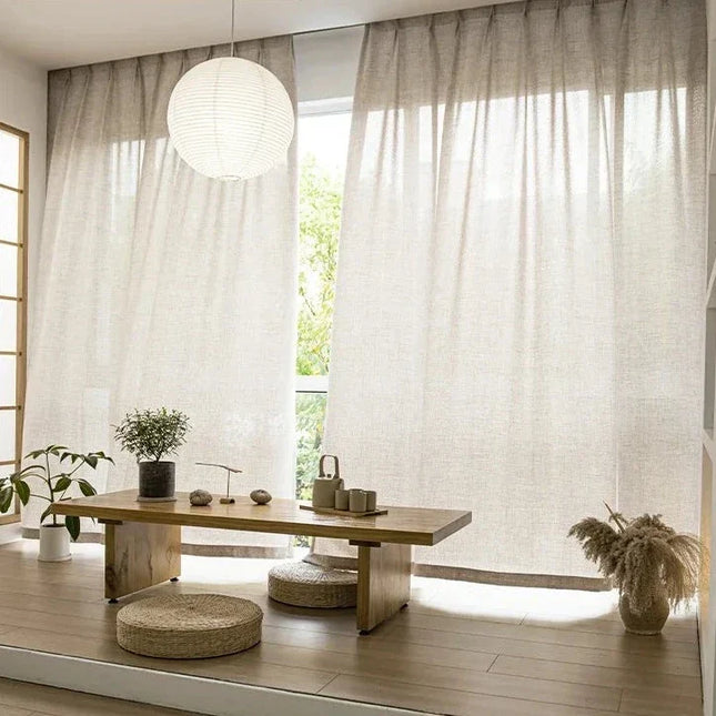 Let gardin beige med kant