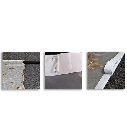 Hejsegardin i voile med fin broderi