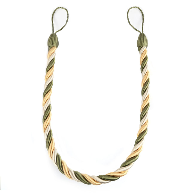 Dekorativt gardinbånd flettet af reb