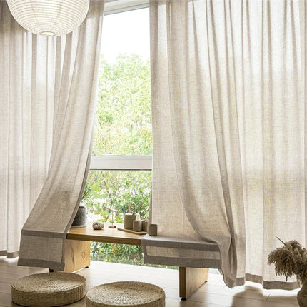 Let gardin beige med kant