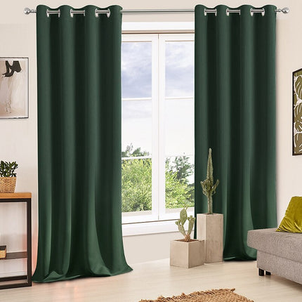 Mørkegrønt udendørs gardin med mørklægning