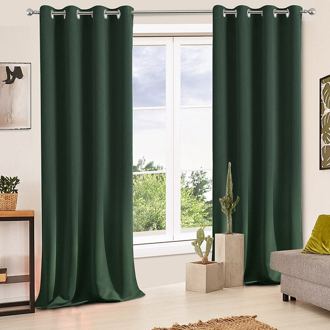 Mørkegrønt udendørs gardin med mørklægning